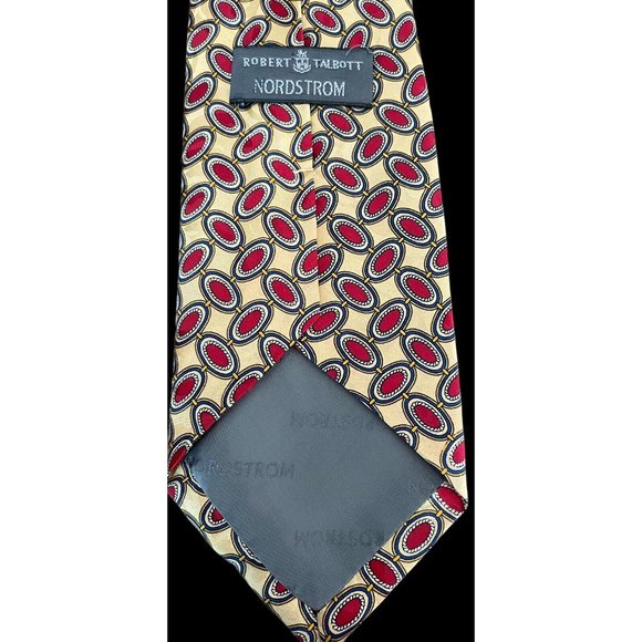 Robert Talbott Nordstrom Tie Men's Size 3.75" x 57" Yellow Red Geometric Print - Picture 5 of 7